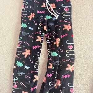 Festive Black Kids Pajama Pants